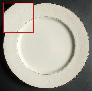 Mikasa Bridal Lace Dinner Plate, Fine China Dinnerware   White Lace Border,Bone,