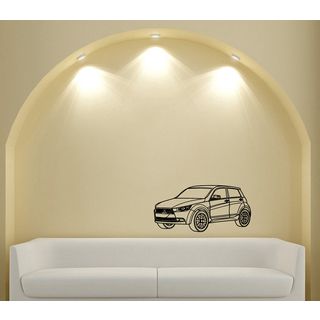 Suv Crossover Wall Art Vinyl Decal Sticker (Glossy blackEasy to apply, instructions includedDimensions 25 inches wide x 35 inches long )