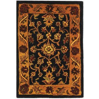 Safavieh Handmade Golden Jaipur Black/ Gold Wool Rug (2 X 3)