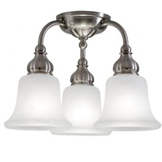 Transitional 3 light Brushed Nickel Semi Flush Mount