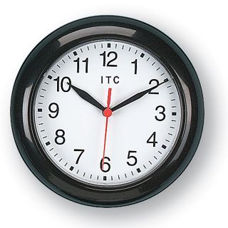 Infinity/Itc Wall Clock   8 Diameter   Black