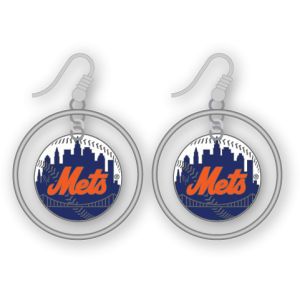 New York Mets AMINCO INC. Fashion Hoop Earrings Aminco