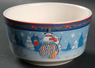 Winter Folk Individual Ice Cream Dish, Fine China Dinnerware   Snowman,Floral/Ho