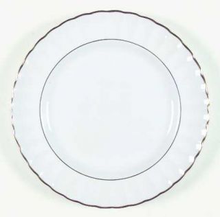 Spode Midas Dinner Plate, Fine China Dinnerware   Gold Verge, Ribbed, Gold Trim