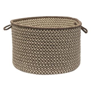 Colonial Mills HD36A018X018 Natural Wool Houndstooth Utility Basket   Espresso