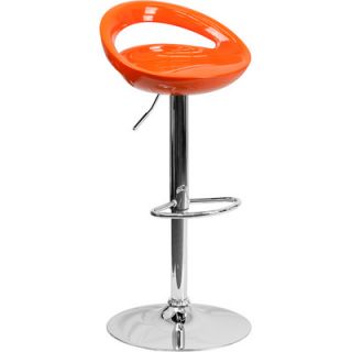 FlashFurniture Contemporary Plastic Adjustable Height Bar Stool CH TC3 1062 S