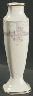 Noritake Magnificence Bud Vase, Fine China Dinnerware   Pink,Lavender&Blue Bands