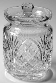 Tipperary Cathedral Suite Biscuit Barrel w/Lid   Clear, Fan Cut Bowl No Trim