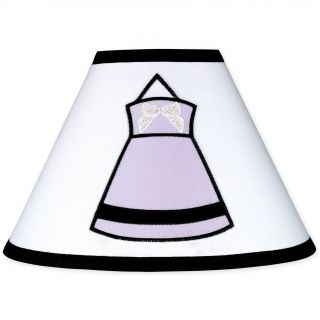 Sweet Jojo Designs Princess Lamp Shade (Black/ white/ purplePrint DressDimensions 7 inches high x 10 inches bottom diameter x 4 inches top diameterMaterial 100 percent brushed microfiberLamp base is NOT includedThe digital images we display have the mo