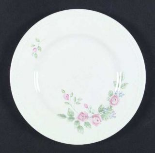 Pfaltzgraff Rosalinda Salad Plate, Fine China Dinnerware   Pearl Brocade,Roses,B