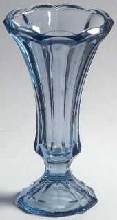 Fostoria Virginia Light Blue Flower Vase   Stem #2977,Lightblue, Heavy Pressed