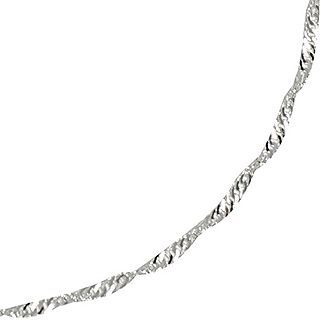 Bridge Jewelry 20 Silver Plated Singapore Chain