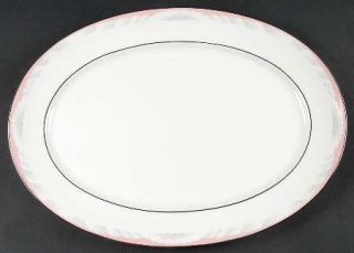 Lenox China Laura 14 Oval Serving Platter, Fine China Dinnerware   Debut, Gray&