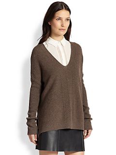 Vince Wool & Cashmere Ribbed Dolman Sleeved Sweater