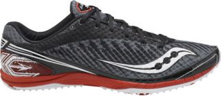 Mens Saucony Kilkenny XC5 Flat   Black/Red Running Shoes