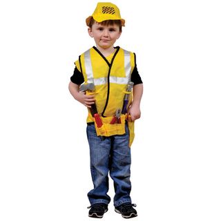 Dress Up America Kids Construction Worker Role Play Dress Up Set