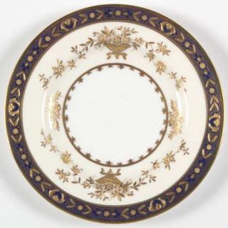 Minton Dynasty Cobalt Bread & Butter Plate, Fine China Dinnerware   Gold Encrust