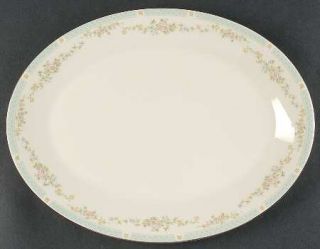 Royal Doulton Stephanie 13 Oval Serving Platter, Fine China Dinnerware   Pastel