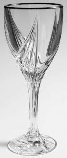 Lenox Debut Platinum Wine Glass   Platinum Trim, Swirl Design On Bowl