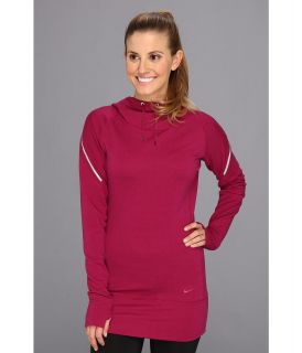 Nike Dri FIT Wool Hoodie Womens Sweatshirt (Burgundy)