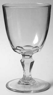Unknown Crystal Unk12869 Water Goblet   Clear Plain Bowl,Multisided Stem