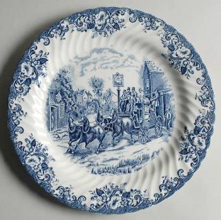 Johnson Brothers Coaching Scenes Blue 12 Chop Plate/Round Platter, Fine China D