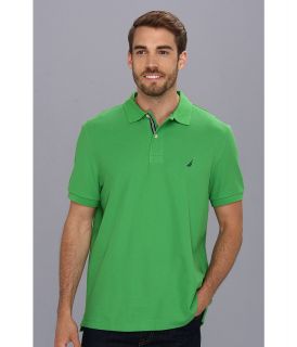 Nautica S/S Performance Deck Solid Polo Shirt Mens Short Sleeve Pullover (Green)