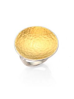 GURHAN 24K Yellow Gold and Sterling Silver Dome Ring   Silver Gold