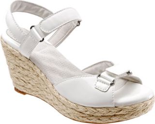 Womens SoftWalk San Marino   White Patent Leather Casual Shoes