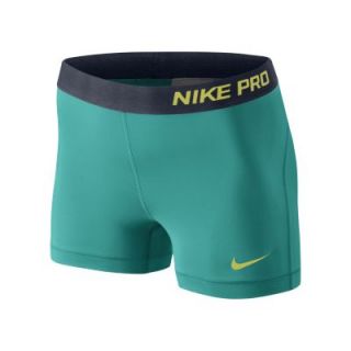 Nike 3 Pro Core Compression Womens Shorts   Turbo Green