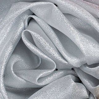 Silver Glitter Taffeta Fabric