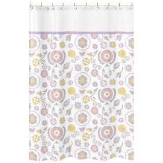 Suzanna Lavender And White Shower Curtain (Lavender/white/grey/yellowMaterials 100 percent cottonDimensions 72 inches wide x 72 inches longCare instructions Machine washableThe digital images we display have the most accurate color possible. However, d
