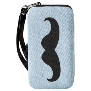 Mossimo Supply Co. Mustache Print Phone Case Wallet   Blue