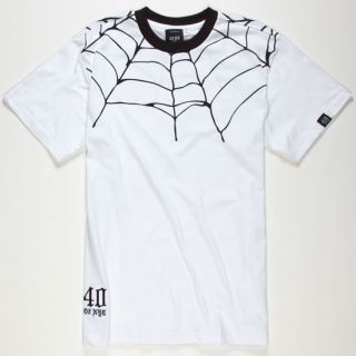 Spider Web Mens T Shirt White In Sizes X Large, Medium, Large, Small,