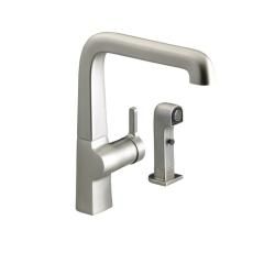 Kohler K 6334 vs Vibrant Stainless Evoke Single Control Kitchen Sink Faucet With Sidespray