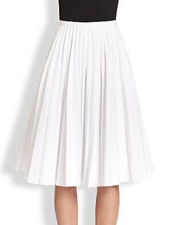 J.W. Anderson Pleated Cotton Skirt   White