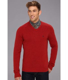 Original Penguin Hector Lambswool V Neck Sweater Mens Sweater (Red)
