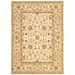 Handmade Majesty Ivory/ Ivory New Zealand Wool Rug (4 X 56)