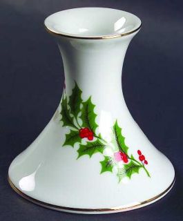 All the Trimmings Christmas Holly (Porcelain) 3 Candlestick, Fine China Dinnerw