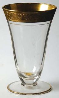 Glastonbury   Lotus Minton 36 Juice Glass   Gold Encrusted,Stem 36