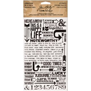 Idea ology Remnant Rubs Rub ons 4.75x7.75 Sheets 2/pkg life Quotes