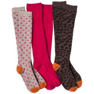 Xhilaration Juniors 3 Pack Knee High Socks   One Size Fits Most Multicolor