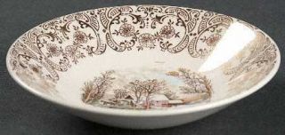 Monarch (USA) Currier & Ives (Coupe,Smooth) Fruit/Dessert (Sauce) Bowl, Fine Chi