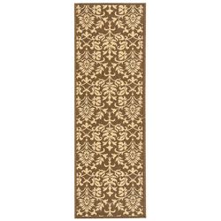 Indoor/ Outdoor Seaview Chocolate/ Natural Runner (24x 67)