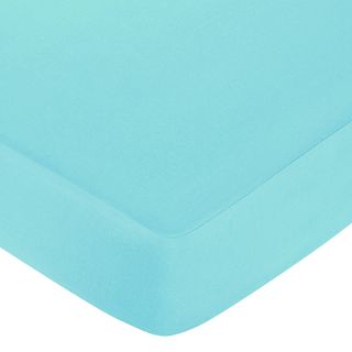 Sweet Jojo Designs Turquoise Fitted Crib Sheet