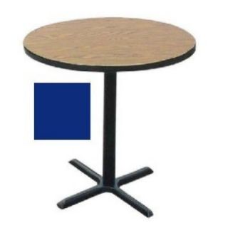 Correll 36 in Round Bar Cafe Table w/ 1.25 in Pressure Top, 42 in H, Blue/Black