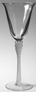 Mikasa Deco (White Frosted Stem) Wine Glass   26310,White Frosted Stem,Clear Bow