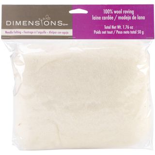 Feltworks Bulk Roving 1.76 Ounces (White. Imported. )