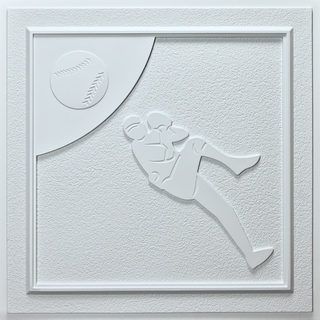 Udecor Baseball White 24 inch Ceiling Tiles (pack Of 10)