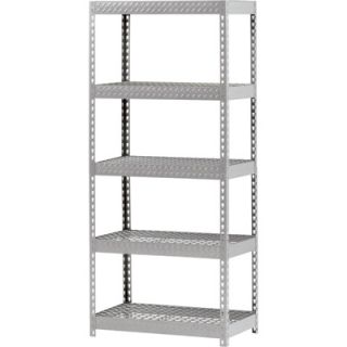 Edsal NSF Certified Treadplate Steel Storage Unit   36in.W x 18in.D x 72in.H, 5 